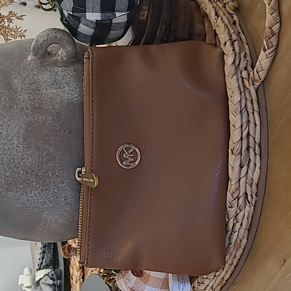 Michael Kors Tan Leather Wristlet